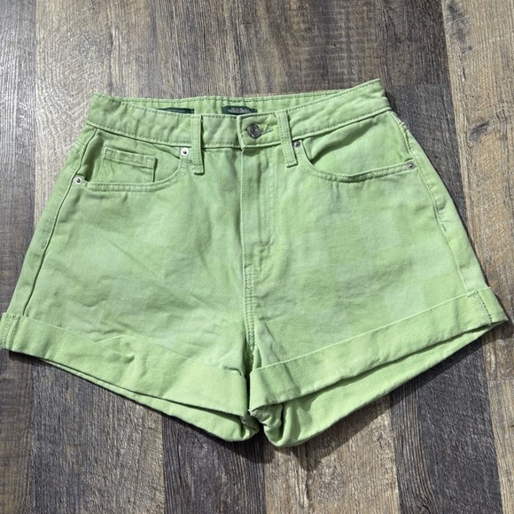 wild fable Pants - Women’s shorts Wild Fable Highest Rise Green Checkered Mom Shorts size 4